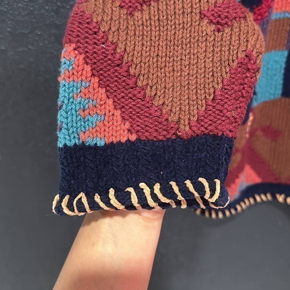 HAROLD’S Vintage Tribal Native Knit Multicolored Men’s Sweater Size M/L - Picture 4 of 6